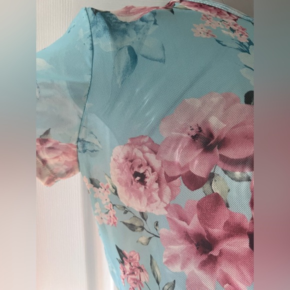 Floral Mesh Top - Picture 2 of 3